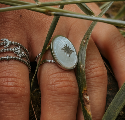 Bague Sakyū argentée